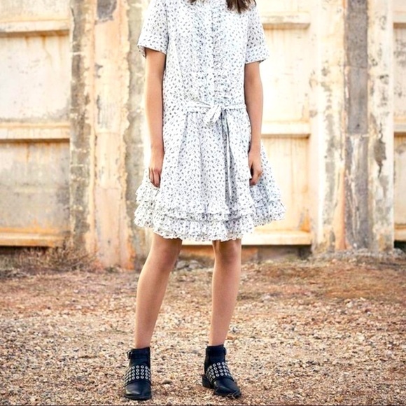 ALL SAINTS Bk Leather Yannis Open Back Ankle Boots Whimsygoth pirate women’s 5 - Picture 9 of 9